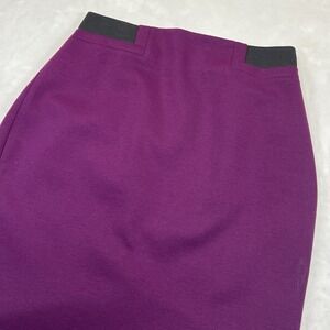 Tahari Women Skirt  Sz‎ 12 Purple Mini Pencil Secretary Corp Office